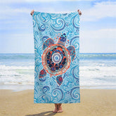 Lofaris Underwater Sea Turtle Animal Custom Name Beach Towel